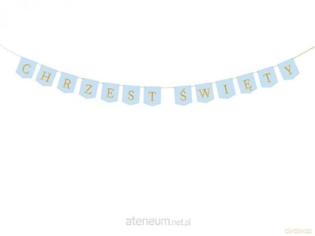 Baner Chrzest Święty jasny niebieski 2m