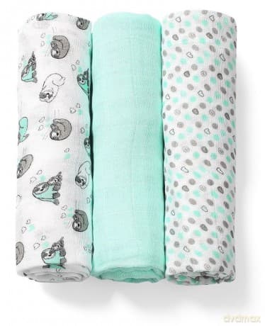 Pieluszki Bambusowe Miętowe Babyono