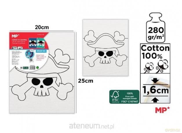 Płótno do malowania czaszka 20x25