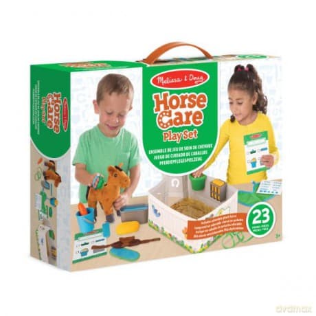 MELISSA Zestaw do karmienia i pielęgnacji konika + maskotka Horse Care 18537