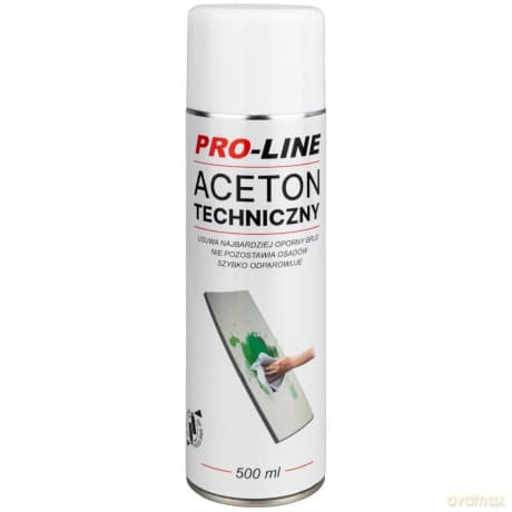 Aceton techniczny 100% w sprayu PRO-LINE spray 500ml