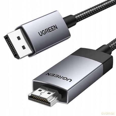 Kabel Ugreen DP119 DisplayPort / HDMI 4K 60Hz 1m - szary