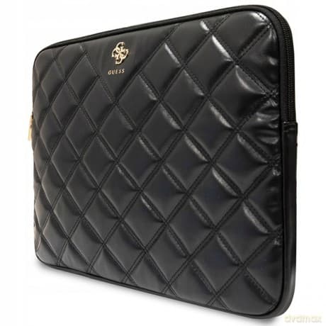 Pokrowiec Guess Quilted 4G na laptopa 16" - czarny
