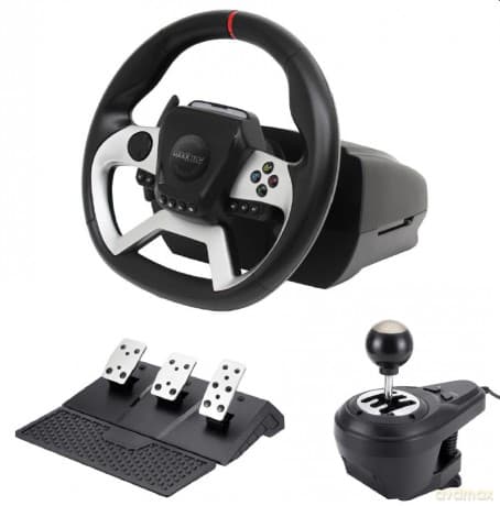 Maxx Tech Pro FF Racing Wheel Kit (Wheel, 3-pedal set & shifter) - PS4/PC/ XBOX
