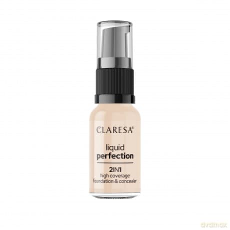 CLARESA Liquid Perfection Korektor i podkład kryjacy 2w1 101,5 Vanilla 18 g