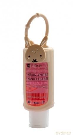 HISKIN Antibac Hand Cleanser+ Biobójczy Żel do rąk o zapachu malinowym - królik (butelka 75ml+etui)