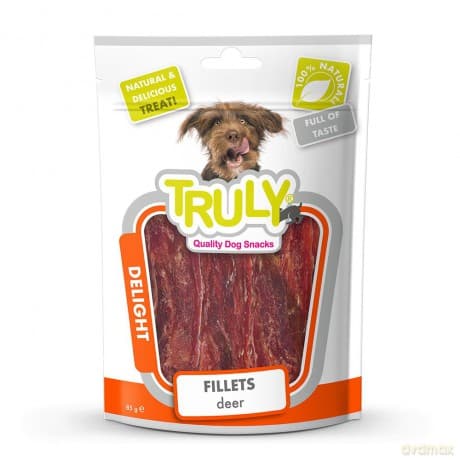 TRULY Dog Snacks Przekąski dla psa Delight - filety z jelenia 100 g