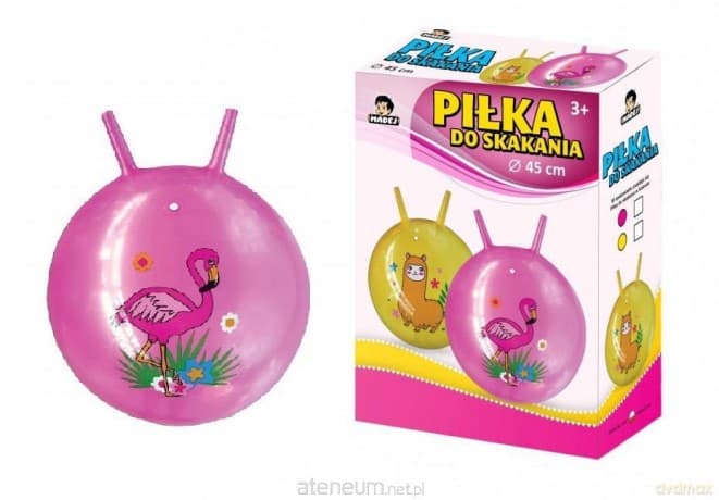 Piłka do skakania 45 cm z rogami Flaming/Lama mix