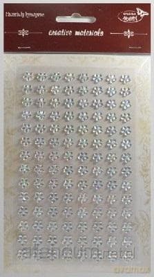 Stiker z kryształkami Kwiaty 8mm 112szt