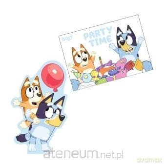 Zaproszenia z kopertami Bluey 8szt