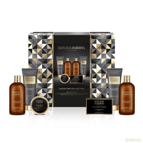 Baylis & Harding Black Pepper & Ginseng Men's Luxury Shower & Prep Gift Set - Vegan Friendly