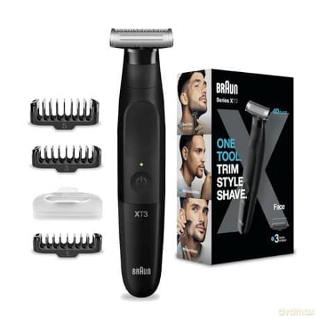 Braun Series X, Hybrid Elektrische Herren Bart Trimmer & Körperrasierer 4D Klinge, SkinShield Wasserfest, Wireless XT3100