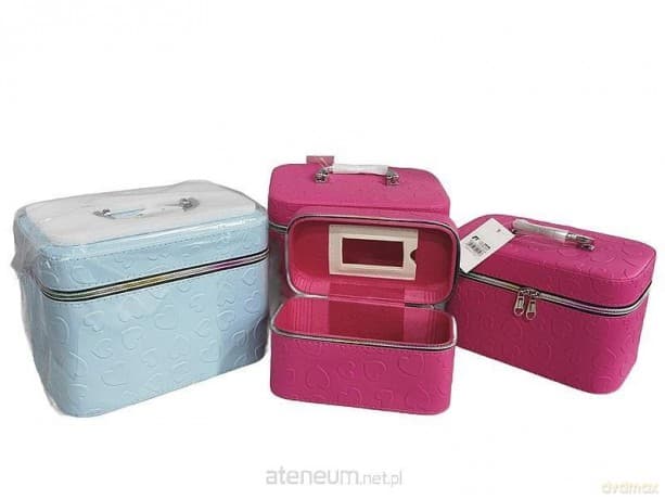 Kuferek M z lusterkiem na zamek 21x14x13cm MIX