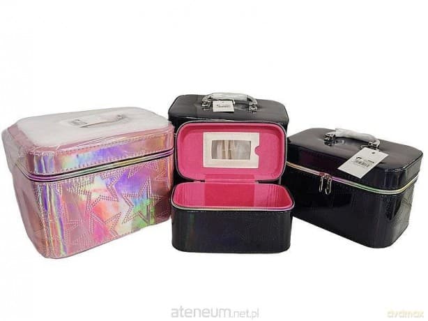 Kuferek M z lusterkiem na zamek 21x14x13cm MIX