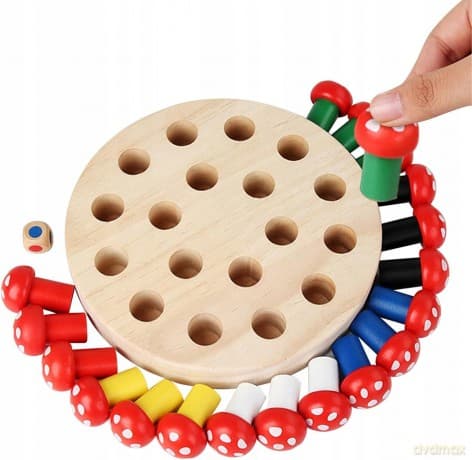 Gra Grzybki, drewniane memory 109774