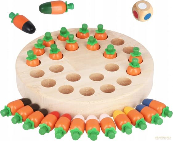 Gra Marchewki, drewniane memory 109773