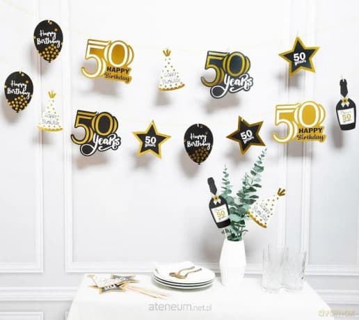 Dekoracja urodzinowa 50