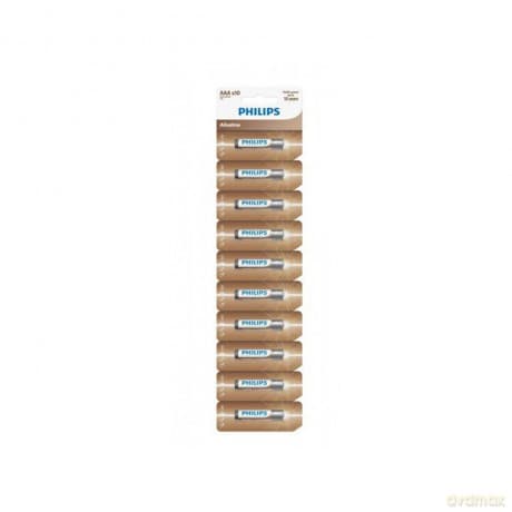 Bateria PHILIPS AAA LR03 Zrywka 10szt Entry Alkaline