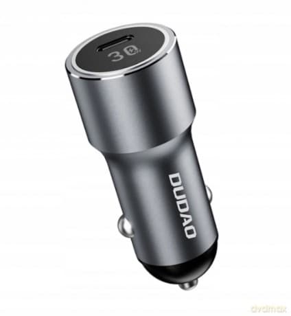 Ładowarka Dudao R14 samochodowa USB-C 30W PD - srebrna