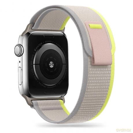 Pasek Tech-Protect Nylon na Apple Watch 4 / 5 / 6 / 7 / 8 / 9 / SE / Ultra 1 / 2 (42/44/45/49 mm) - beżowo-żółty