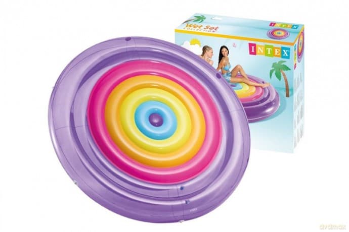 Materac pływająca tęcza 201x24 57285EU 25764