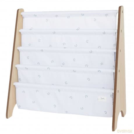 3 Sprouts Stojak na Książki Recycled Blueberry Ivory