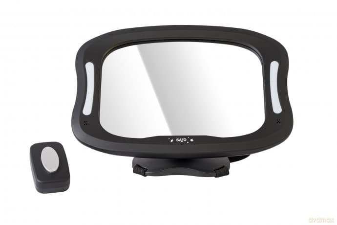 SARO Baby - Maxi 360Âş Safety Mirror with Light Black (SAO2382)