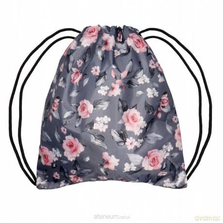 Worek szkolny Róże szary