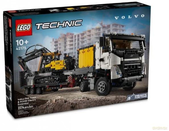 LEGO Technic Ciężarowka Volvo FMX i koparka EC230 Electric (42175)
