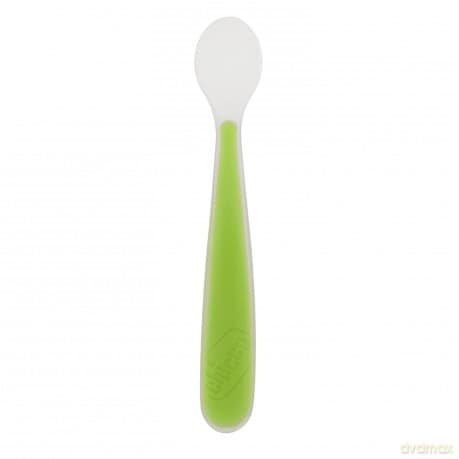 Łyżeczka miękka silikonowa zielona 6m+