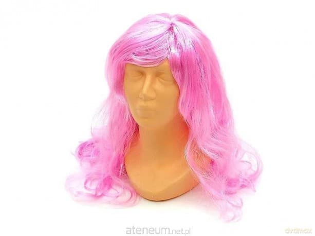 Peruka długa pudrowy róż