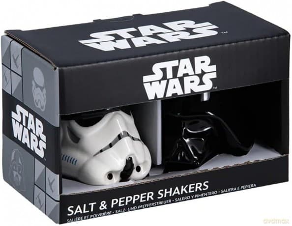 Star Wars Darth Vader and Stormtrooper Salt and Pepper Shake / zestaw Gwiezdne Wojny solniczka i pieprzniczka: Lord Vader i Szturmowiec