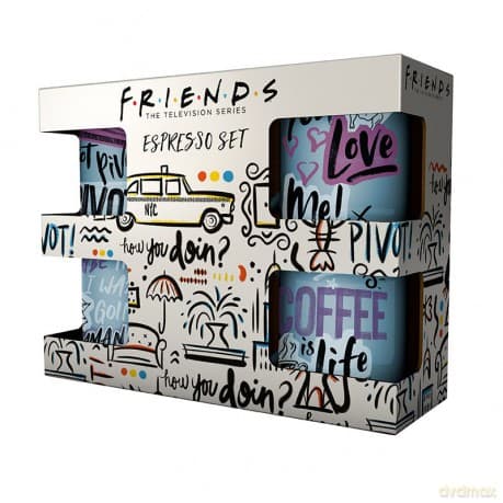 FRIENDS - Set 4 espresso mugs - Doodle