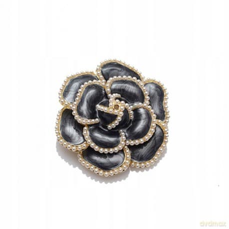 ECARLA Biżuteria Broszka Kryształowa BZ145 Kamelia