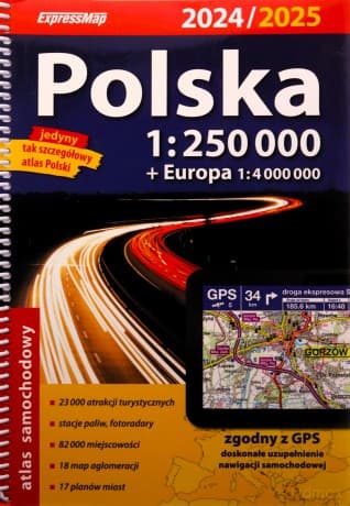 Atlas samochodowy Polska 1:250 000