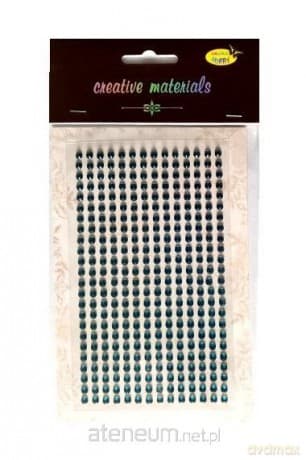 Stiker z kryształkami 4mm 336szt turkusowy