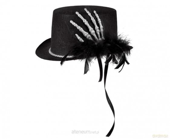 Kapelusz brokatowa dłoń kościotrupa