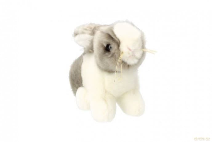 Króliczek szaro-biały 16cm 14094 23124