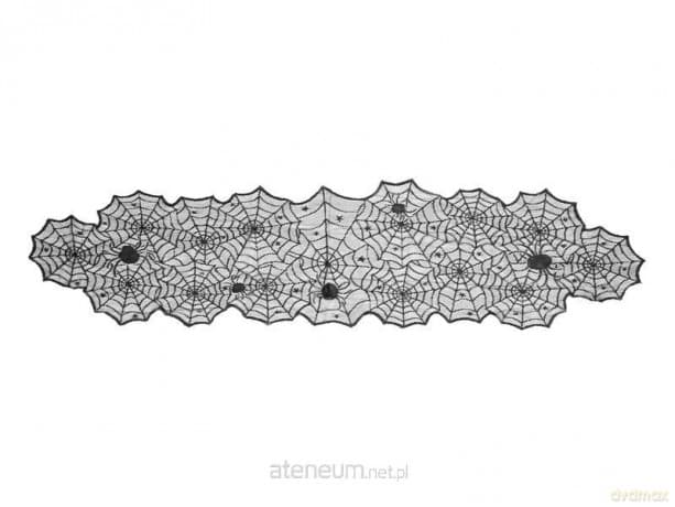 Bieżnik pajęczyna czarny 185x45cm