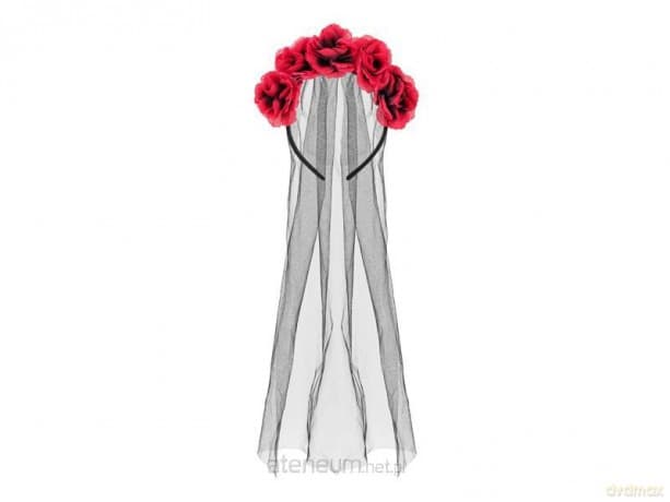 Opaska Róże z welonem MIX