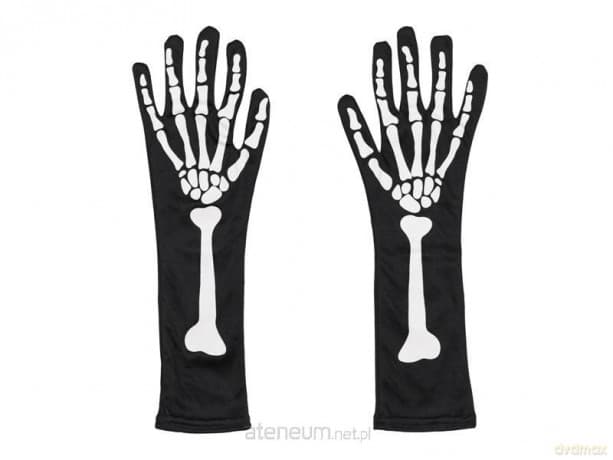 Rękawiczki świecące w ciemności czarne S