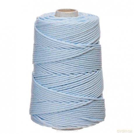 Sznurek bawełniany 3mm 100m pastelowy błękit