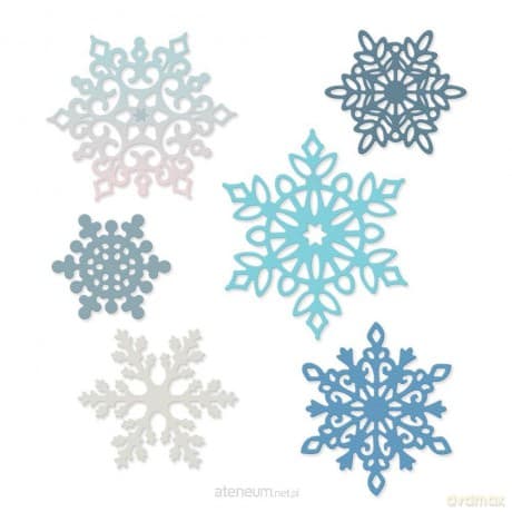 Zestaw wykrojników - Ażurowe śnieżynki 6szt