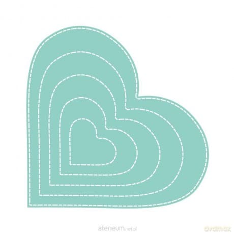 Zestaw wykrojników - Serca 12cm x 12cm 5szt