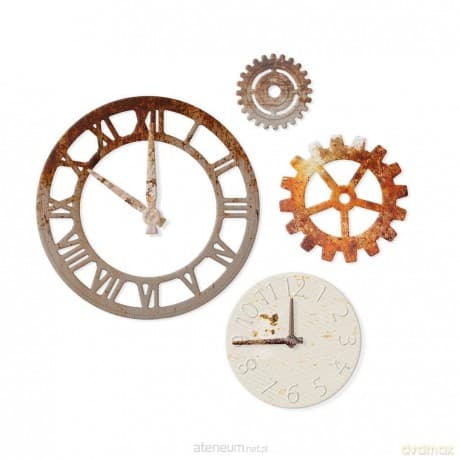 Zestaw wykrojników - Zegar i trybiki 7szt