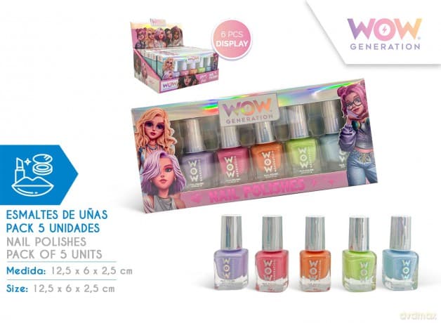 Zestaw pastelowych lakierów do paznokci 5szt. WOW00110