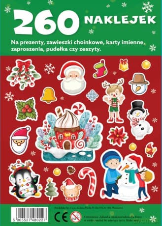 Boże Narodzenie z pomysłem 260 naklejek na Święta