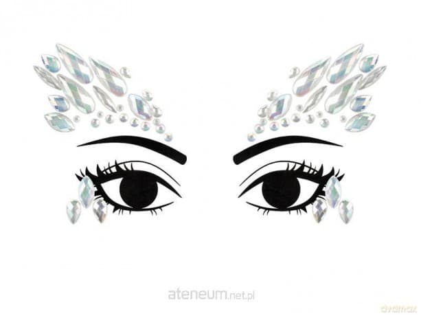 Dekoracja na twarz Kryształki świecące w ciemności