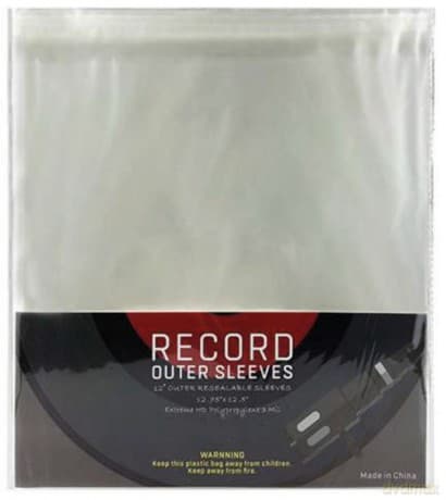 Record Outer Sleeve (Clear Plastic) 100 Pr. Pack