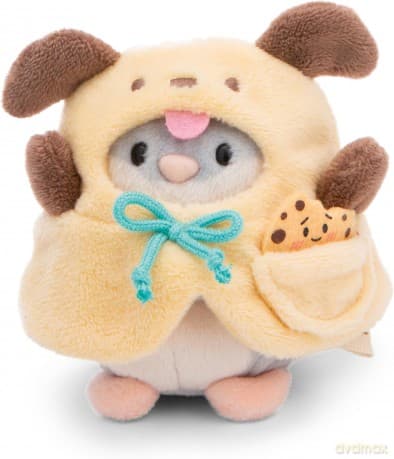 NICI mymochi przytulanka Chomik Shai z kostiumem pieska i ciasteczkiem 8cm z zawieszką